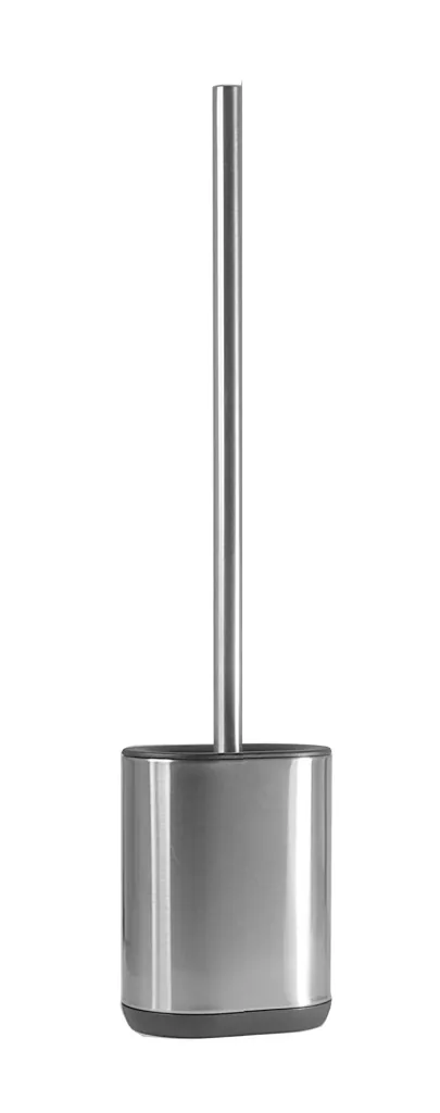 Toilet brush set “Clever Clean”, stainless steel/silicone, black