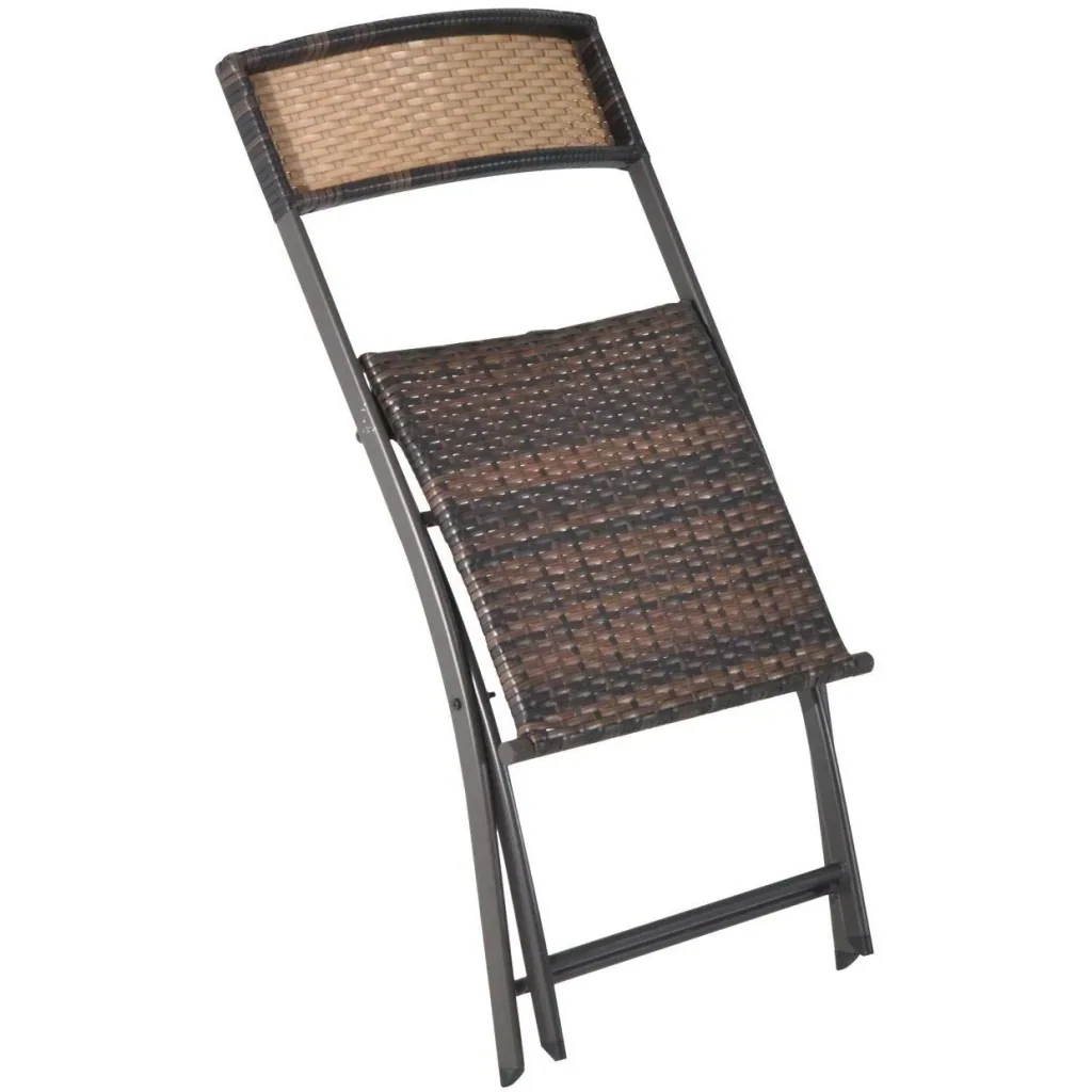 Bistro set polyrattan 3 pcs, seating set balcony set