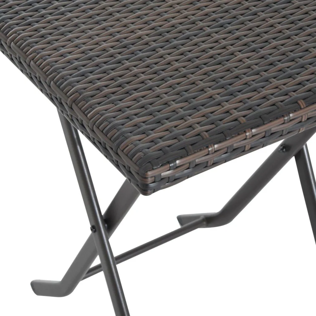 Bistro set polyrattan 3 pcs, seating set balcony set