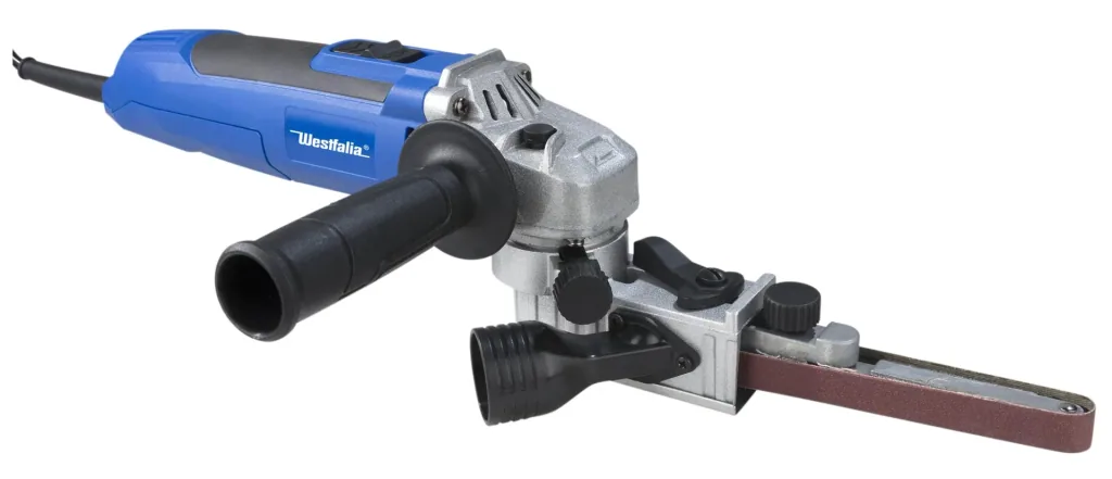 File attachment for angle grinders with straight and curved arms