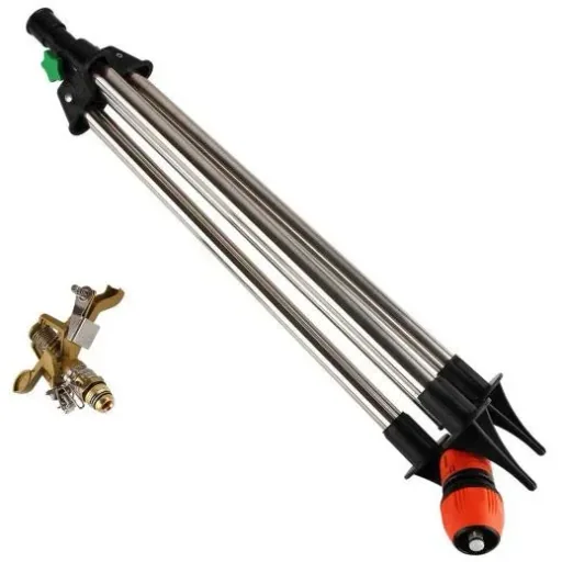 Lawn sprinkler irrigation with telescopic standard