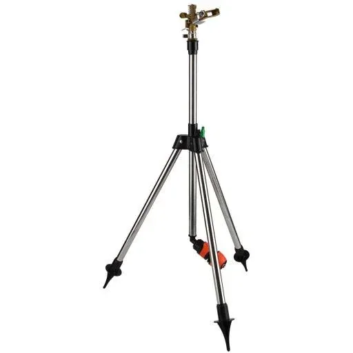 Lawn sprinkler irrigation with telescopic standard