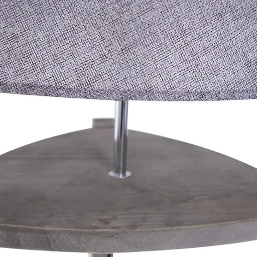 Floor lamp floor lamp lampshade 40W Scandinavian wood + linen grey 46 x 46 x 158.5 cm