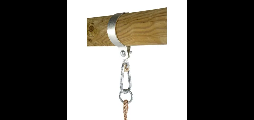 Bush-Baby wooden swing, outdoor single swing for children made of wood, swing ropes height adjustable, natural