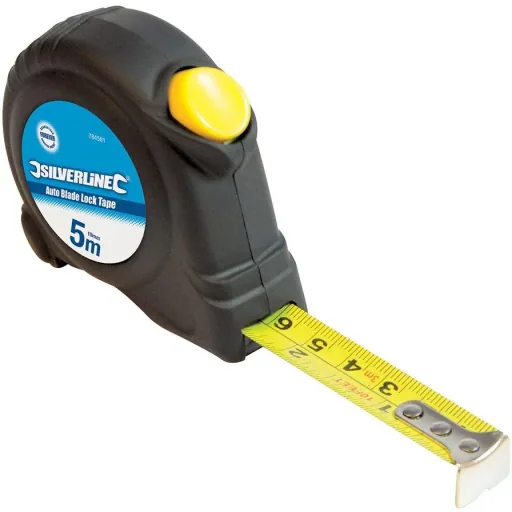 Self-clamping tape measure, display box 30 pieces, 5 m x 19 mm