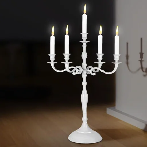 Candlestick 80cm white