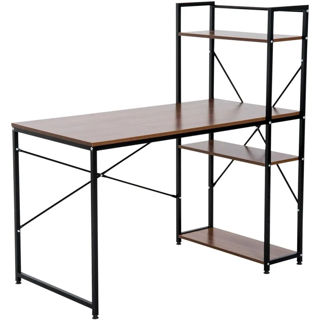 Computer desk with shelf