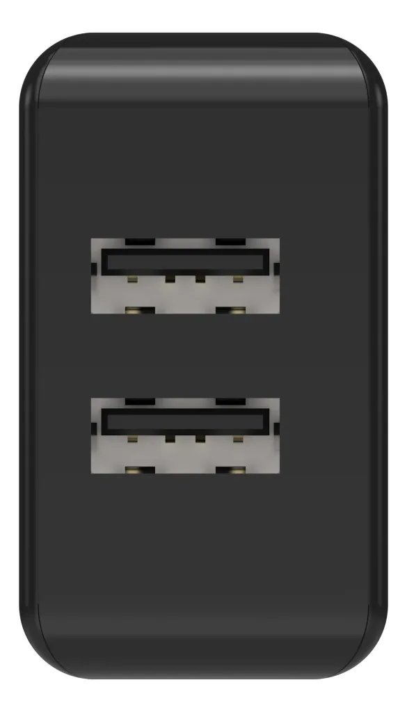 USB charging adapter with 2 USB 2.0 sockets Type A, 2400 mA