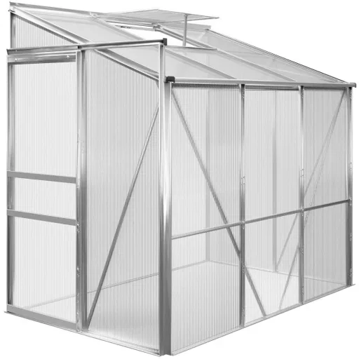 Aluminum side greenhouse 192x127x202cm with window