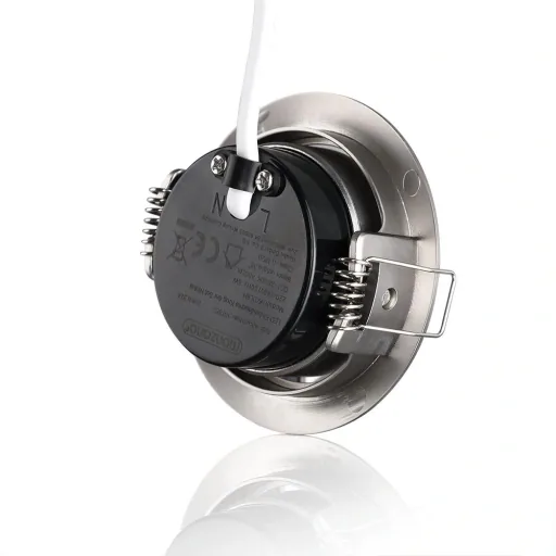 LED downlight Krog 6-piece set nickel