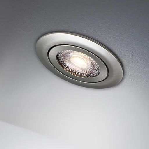 LED downlight Krog 6-piece set nickel
