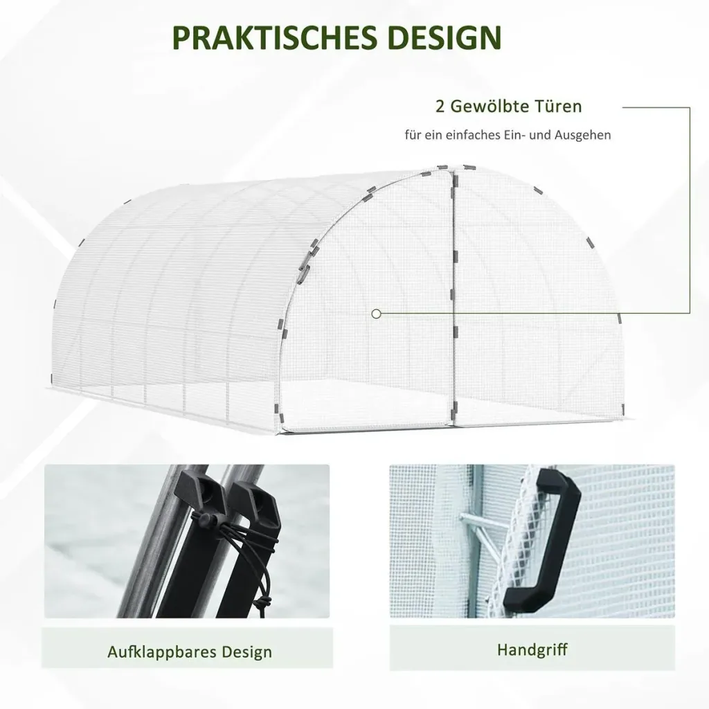 Plastic greenhouse walk-in greenhouse 287 x 292 x 195 cm garden tunnel plastic tunnel tunnel greenhouse greenhouse garden