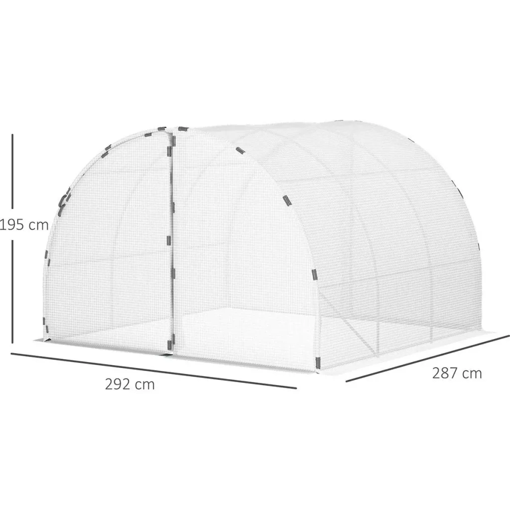 Plastic greenhouse walk-in greenhouse 287 x 292 x 195 cm garden tunnel plastic tunnel tunnel greenhouse greenhouse garden
