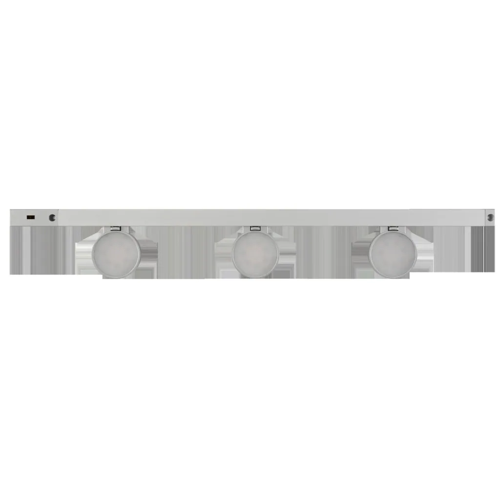 LED under-cabinet light LIGHTRACER 3 with sensor, dimmable 60 cm, 3x3W, color silver