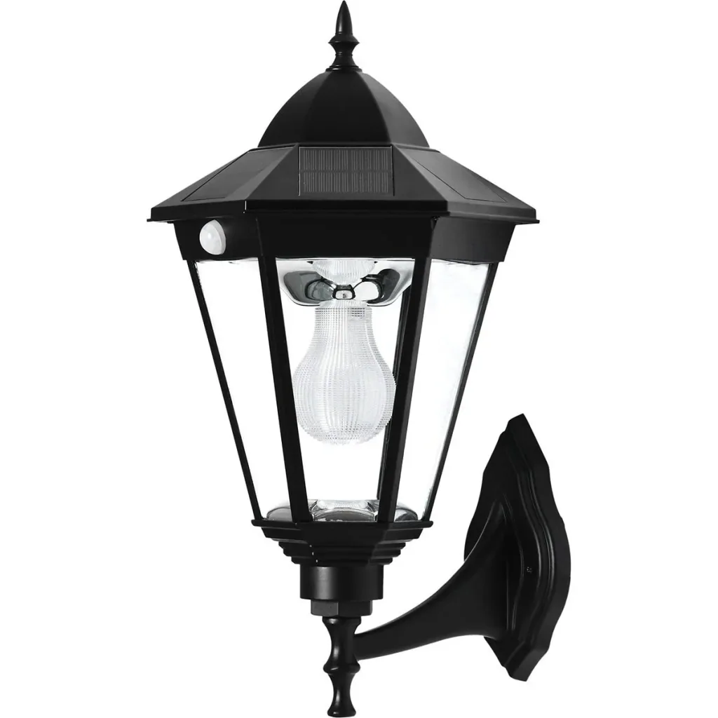 Solar wall light - Black - 23 x 26 x 47 cm