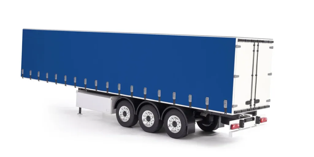 1:14 tarpaulin trailer RTR white/blue
