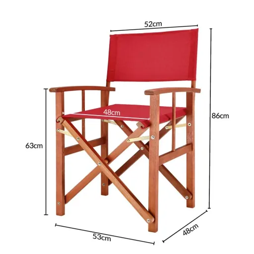 Chefklappstuhl Cannes Rot FSC