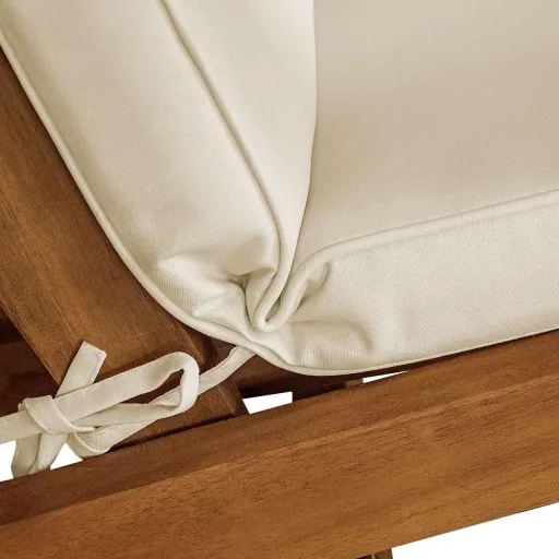 Garden cushion - For lounger - Cream - 173x43x6cm
