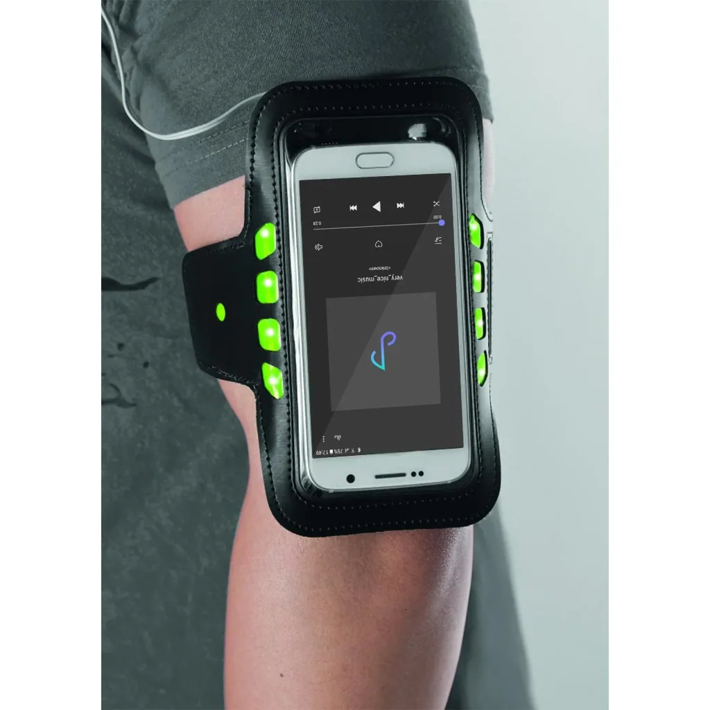 Smartphone case for outdoor activities with lighting "Sound & Sport Security"