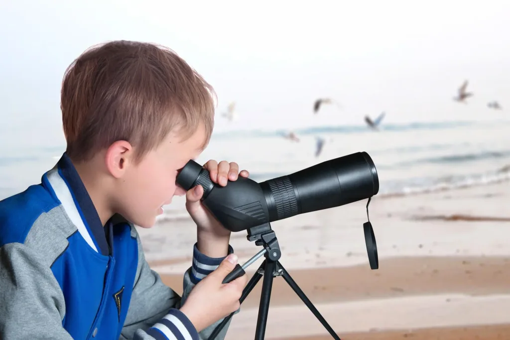 Travel spotting scope 20-60x x 60, continuously zoomable