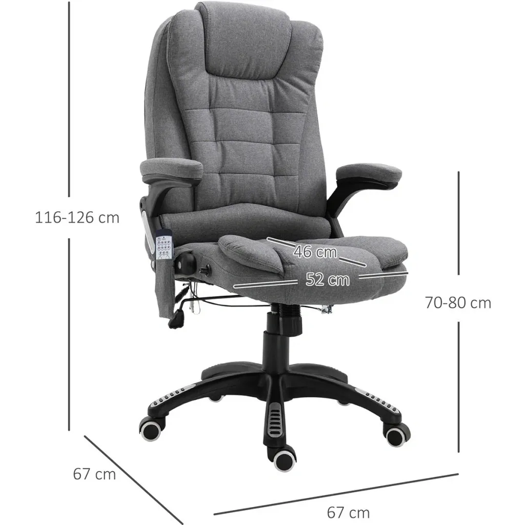 Office chair with massage and heat function