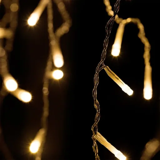 Icicle lighting 20m with 600 LEDs - warm white