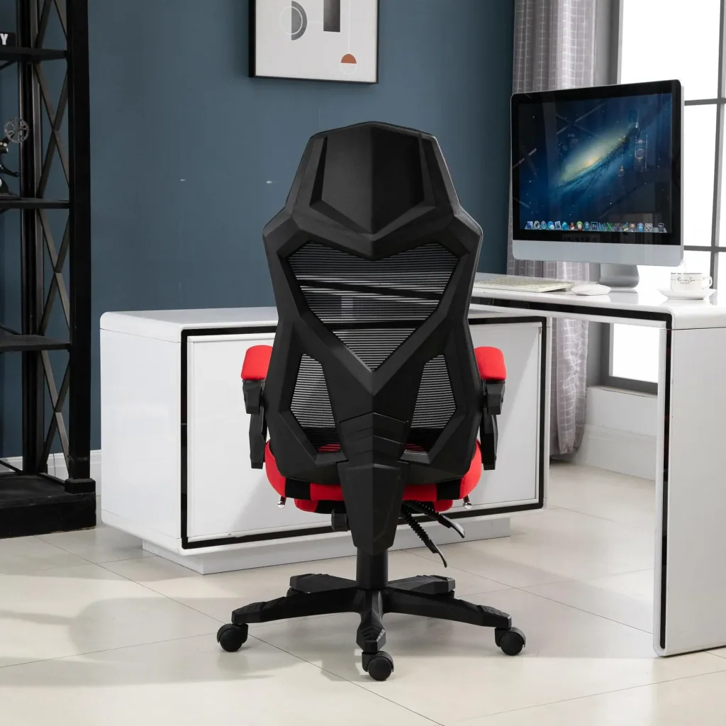 Gaming chair with footrest