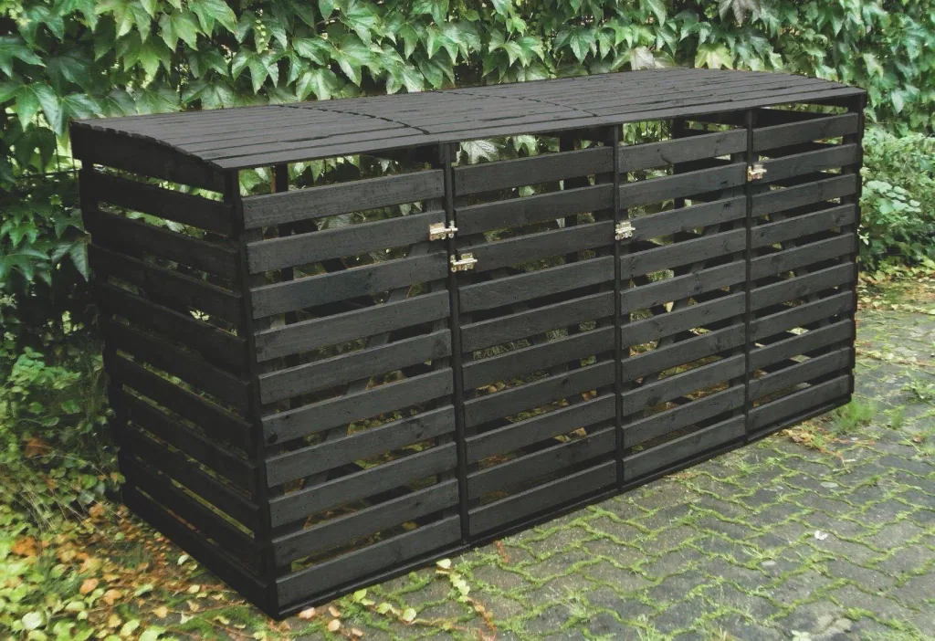 Garbage can box Vario 4 for 4 tons, anthracite