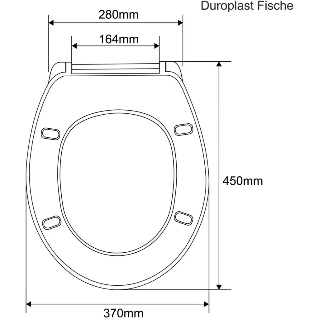 Duroplast toilet seat fishes