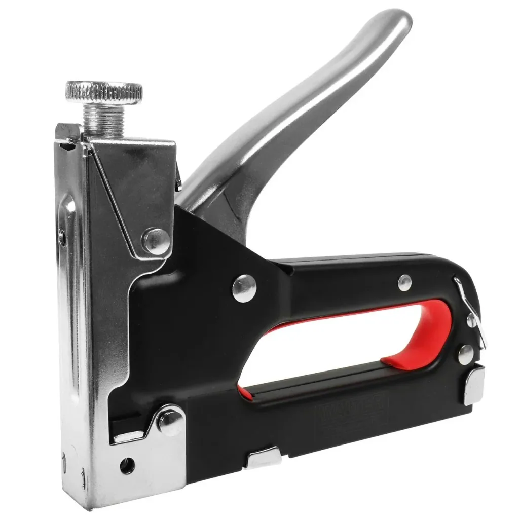 Hand tacker set including staples, nails and cramps