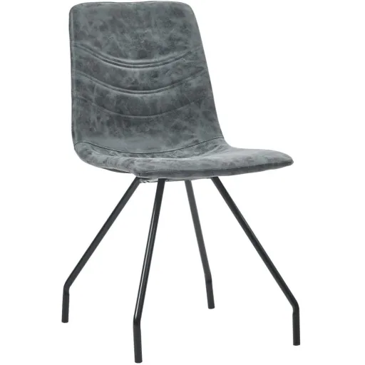 Dining chairs 2 in black leather