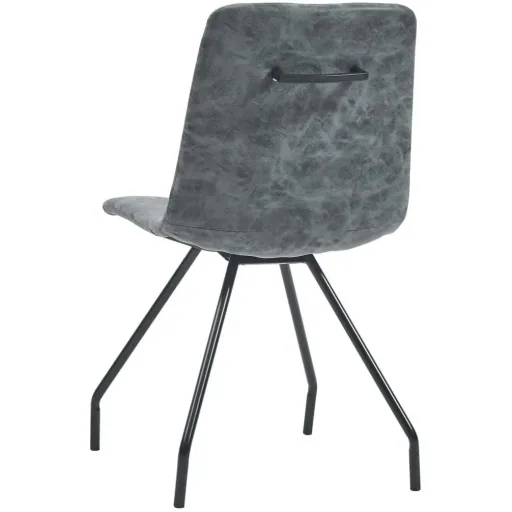 Dining chairs 2 in black leather