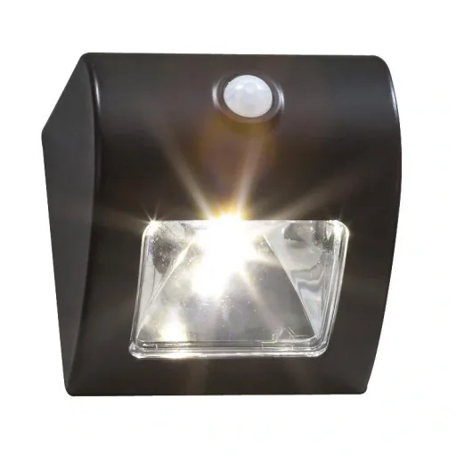 Solar wall and fence light with motion detector, set of 2