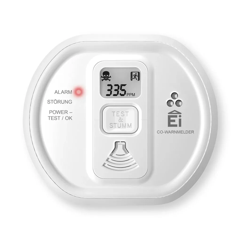 Carbon monoxide (CO) alarm Ei208D with LCD display