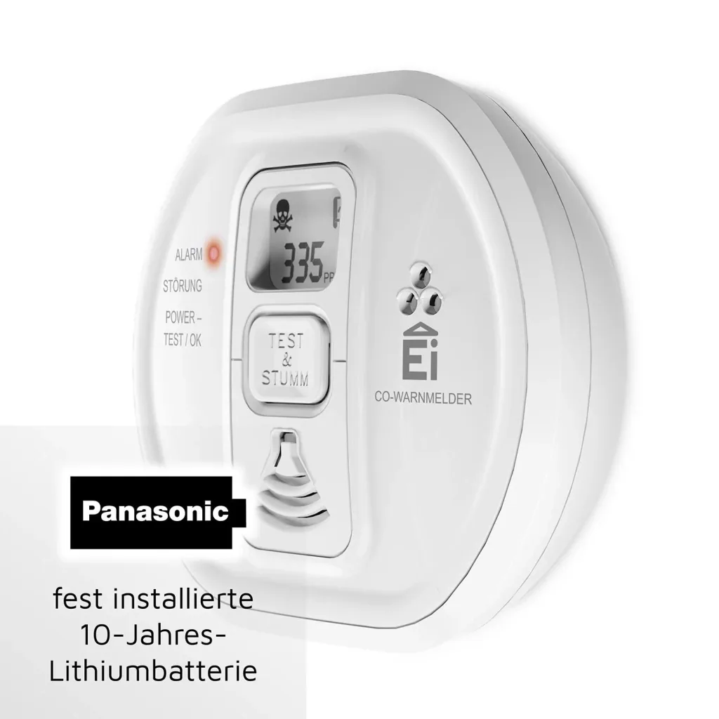 Carbon monoxide (CO) alarm Ei208D with LCD display