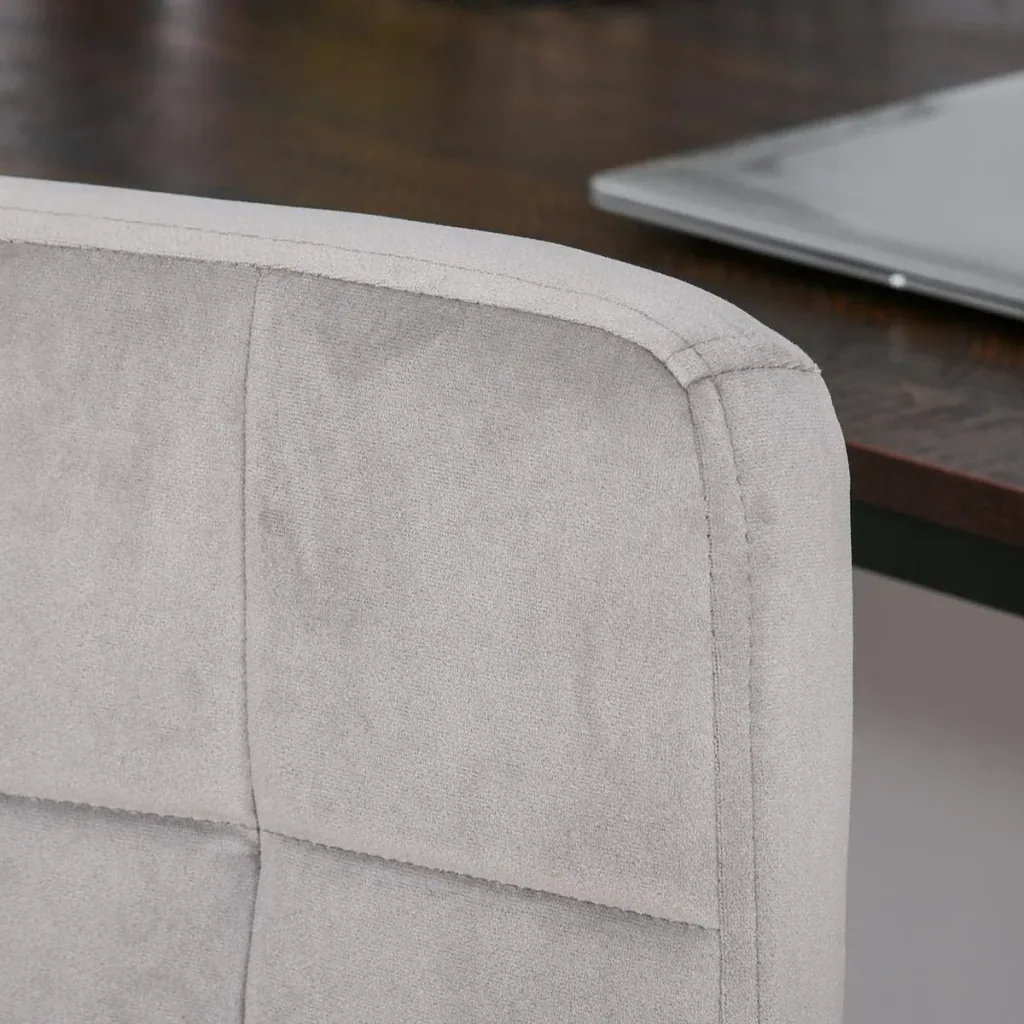 Height-adjustable office chair light grey