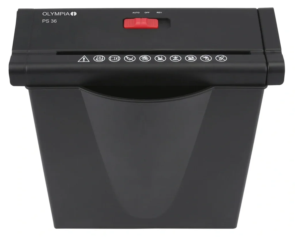 Strip-cut shredder, security level P2