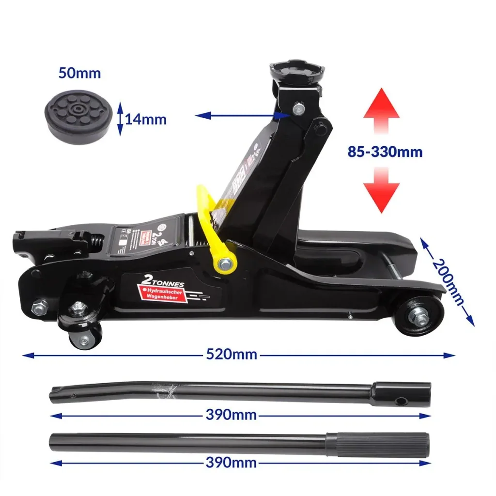 2-part car jack with housing