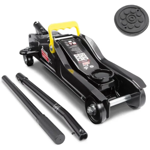 2-part car jack with housing