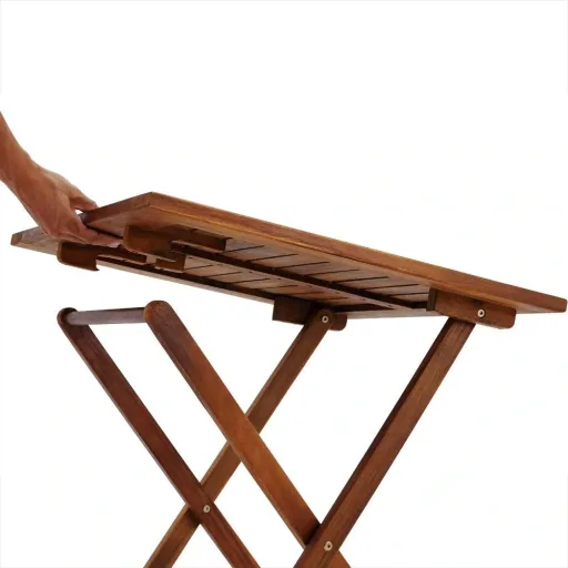 3-piece acacia wood balcony set - 2 chairs and 1 table