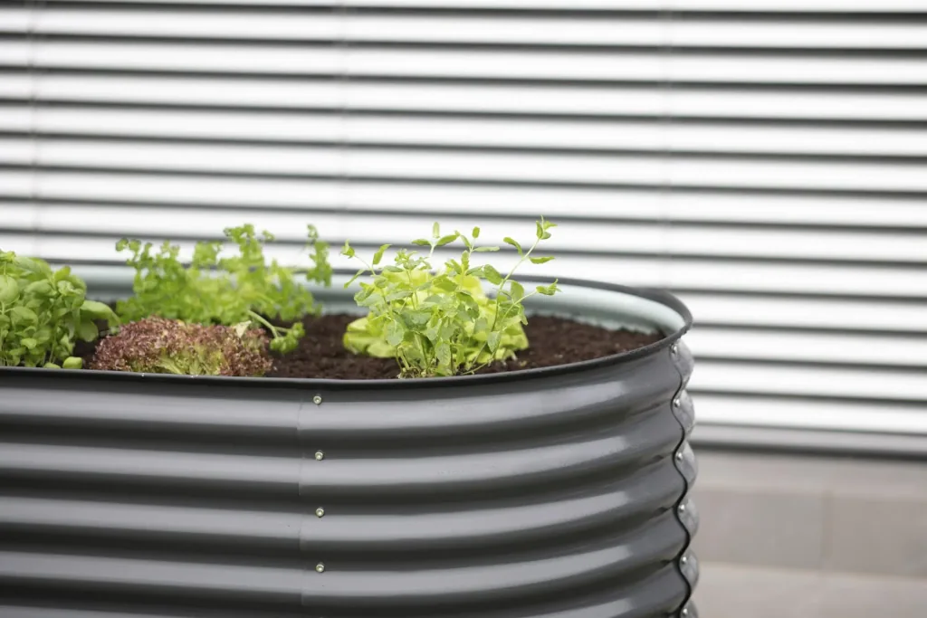 Raised Bed Grow Faster, 240×80×82 cm, Anthracite – Metal made of galvanized corrugated sheet