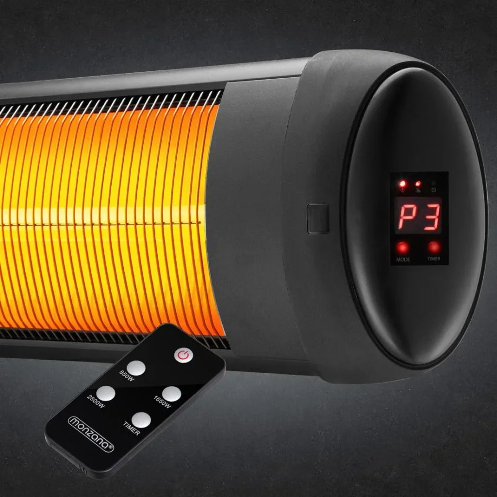 Infrared heater - 2500W - with timer and remote control