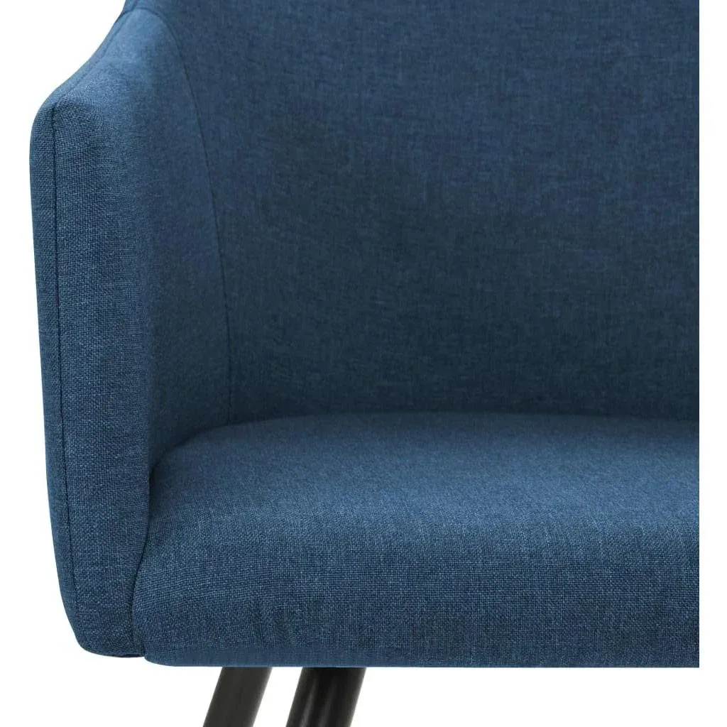 Dining room chairs 2 pieces fabric blue