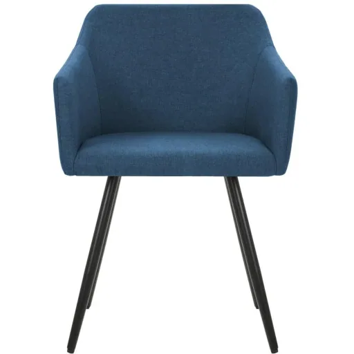 Dining room chairs 2 pieces fabric blue