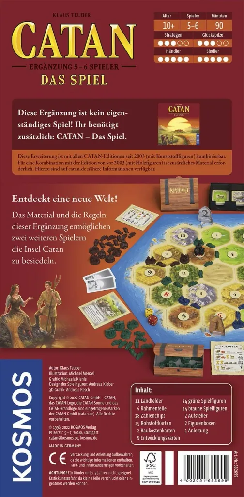 Catan - The Game - Expansion - Supplement 5/6 - Players 2022