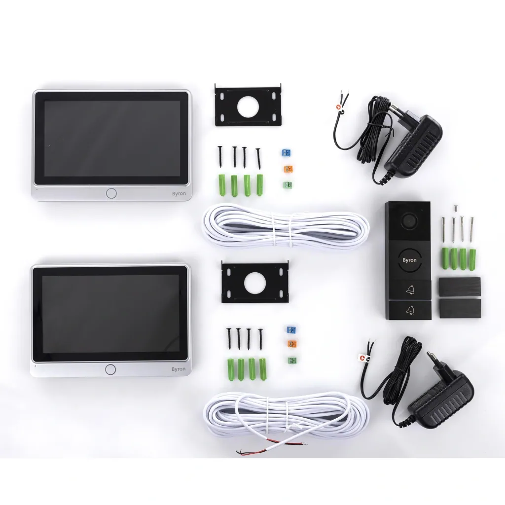 Video intercom 7 inch touchscreen 2 screens