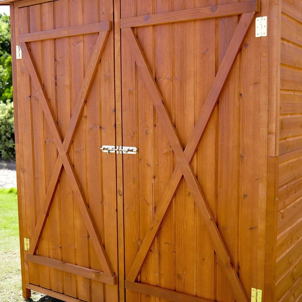 Tool shed wood garden shed tool shed double door