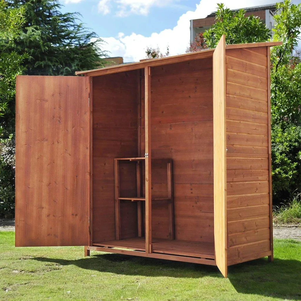 Tool shed wood garden shed tool shed double door