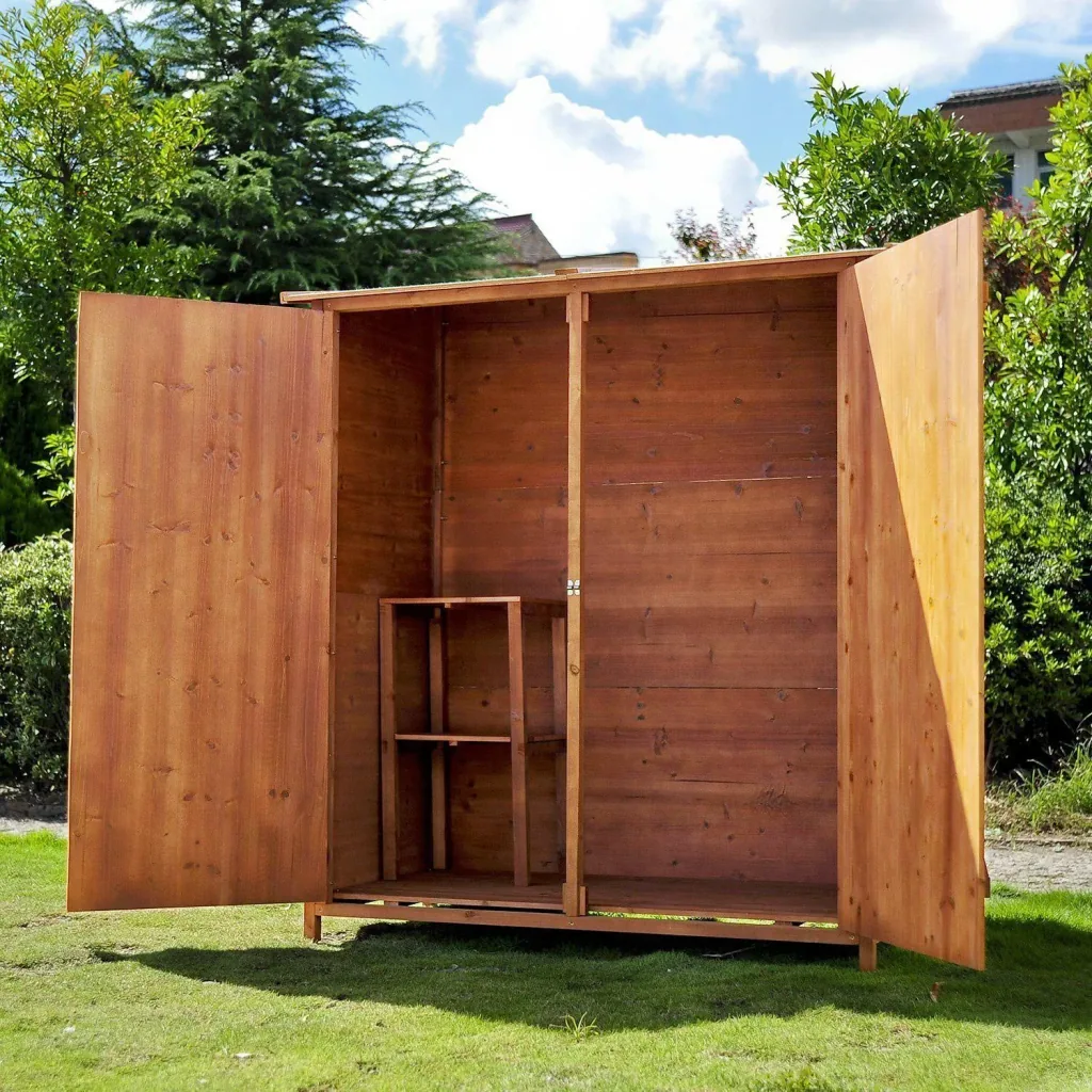 Tool shed wood garden shed tool shed double door