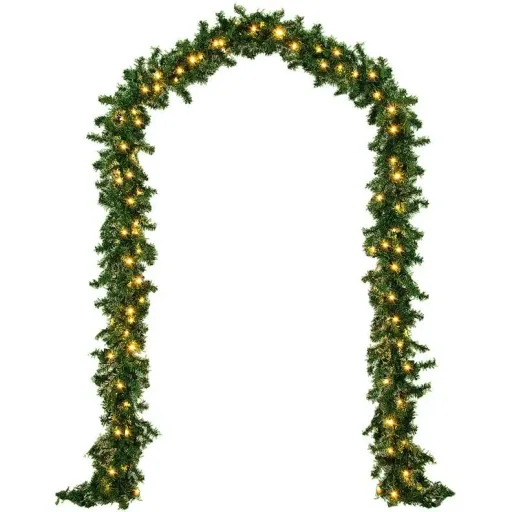 Garland Christmas wreath 5M WITH lights for indoor/outdoor